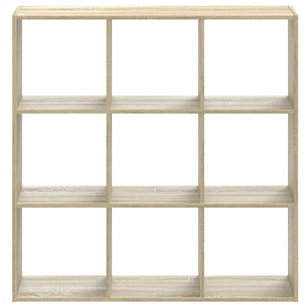 Boekenkast 102x32x102 cm bewerkt hout sonoma eikenkleurig
