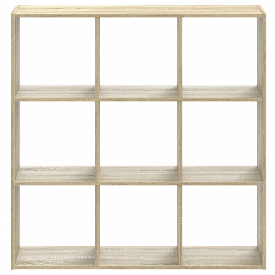 Boekenkast 102x32x102 cm bewerkt hout sonoma eikenkleurig