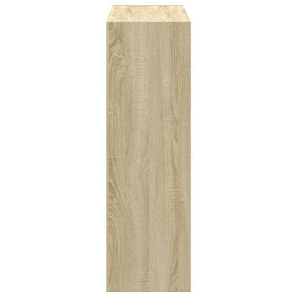 Boekenkast 102x32x102 cm bewerkt hout sonoma eikenkleurig