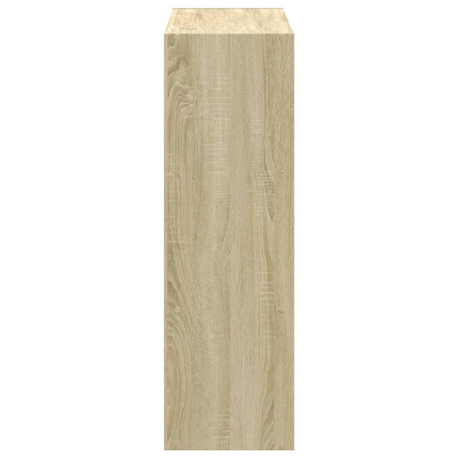 Boekenkast 102x32x102 cm bewerkt hout sonoma eikenkleurig