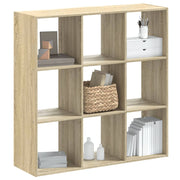 Boekenkast 102x32x102 cm bewerkt hout sonoma eiken