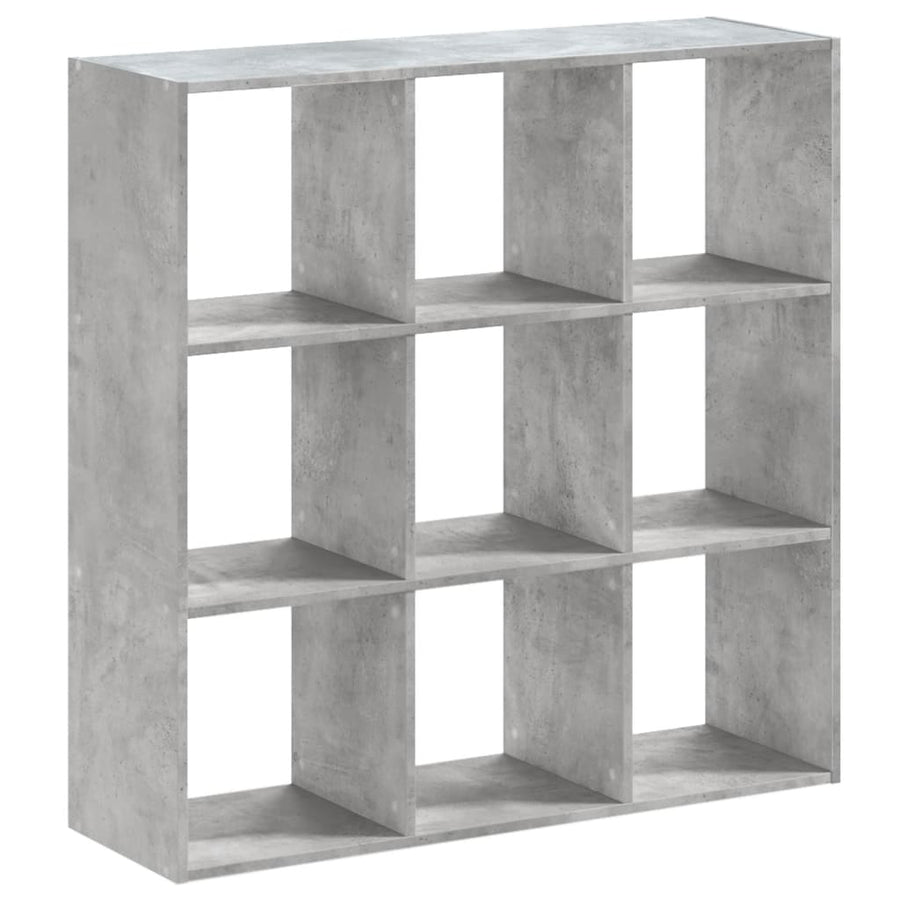Boekenkast 102x32x102 cm bewerkt hout betongrijs