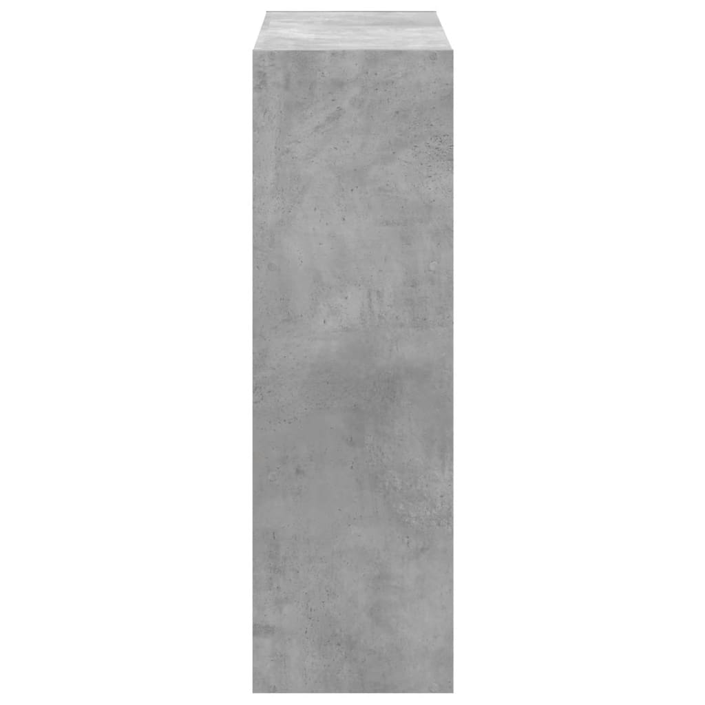 Boekenkast 102x32x102 cm bewerkt hout betongrijs