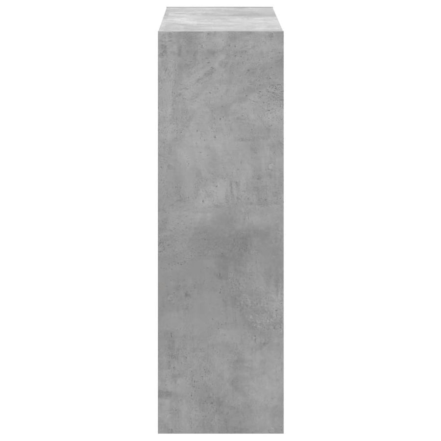 Boekenkast 102x32x102 cm bewerkt hout betongrijs