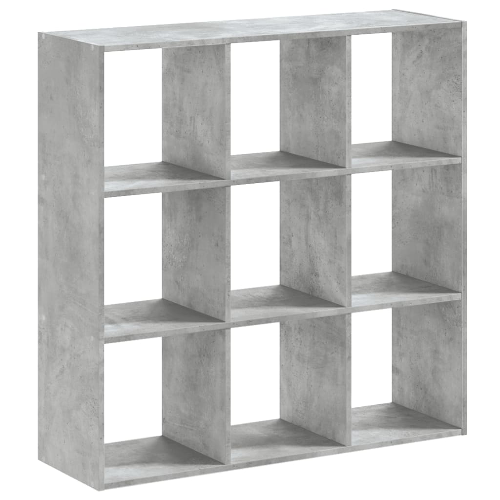 Boekenkast 102x32x102 cm bewerkt hout betongrijs