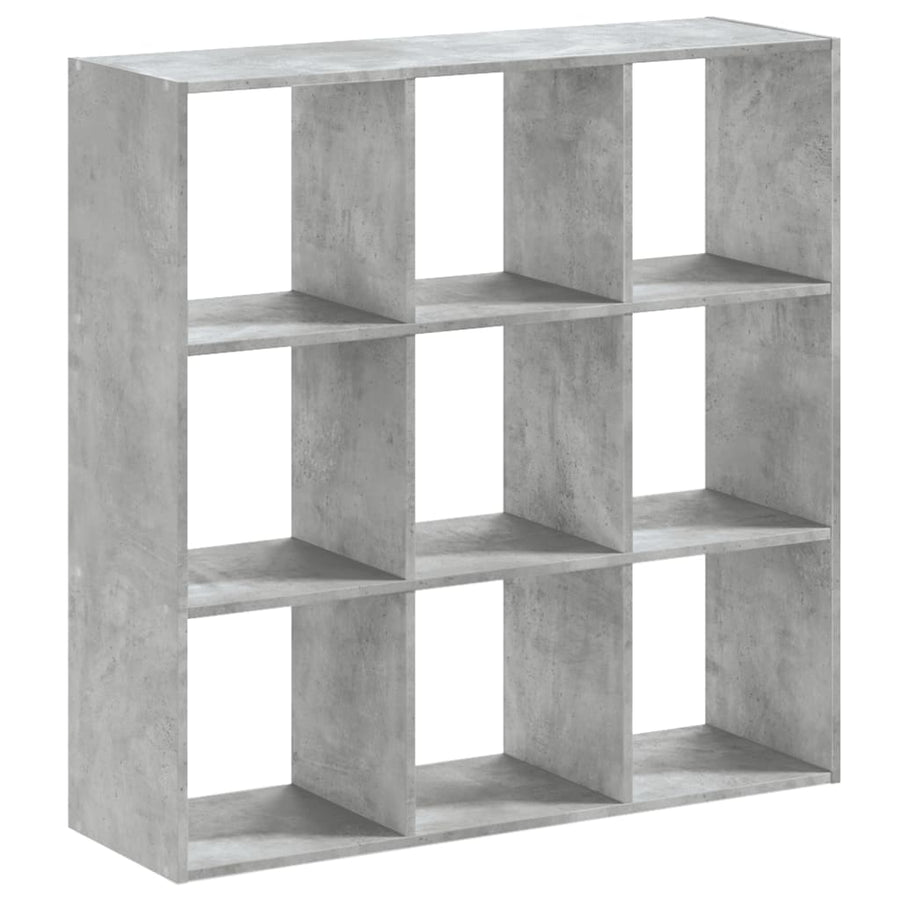 Boekenkast 102x32x102 cm bewerkt hout betongrijs