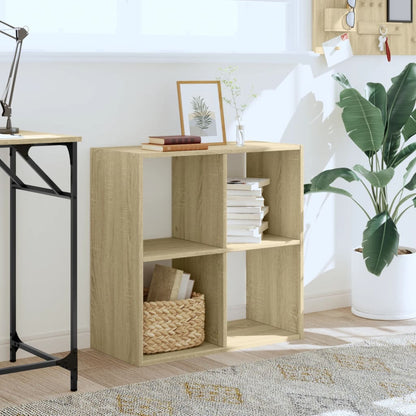 Boekenkast 68,5x32x68,5 cm bewerkt hout sonoma eikenkleurig