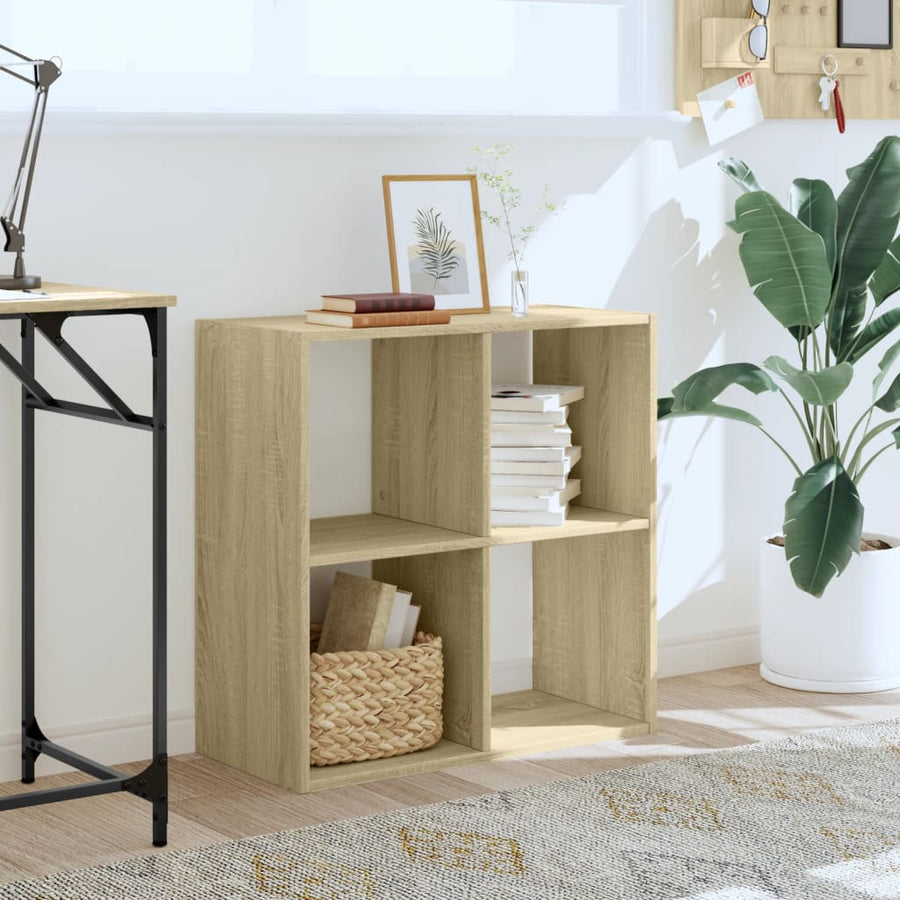 Boekenkast 68,5x32x68,5 cm bewerkt hout sonoma eikenkleurig
