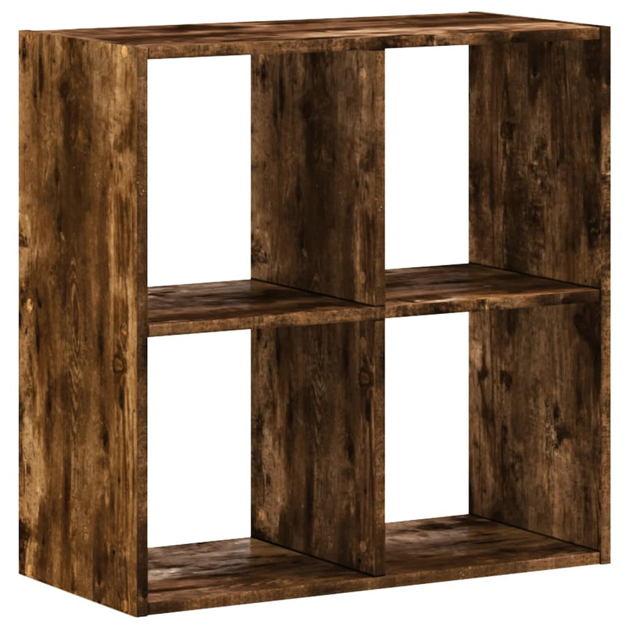 Boekenkast 68,5x32x68,5 cm bewerkt hout gerookt eikenkleurig