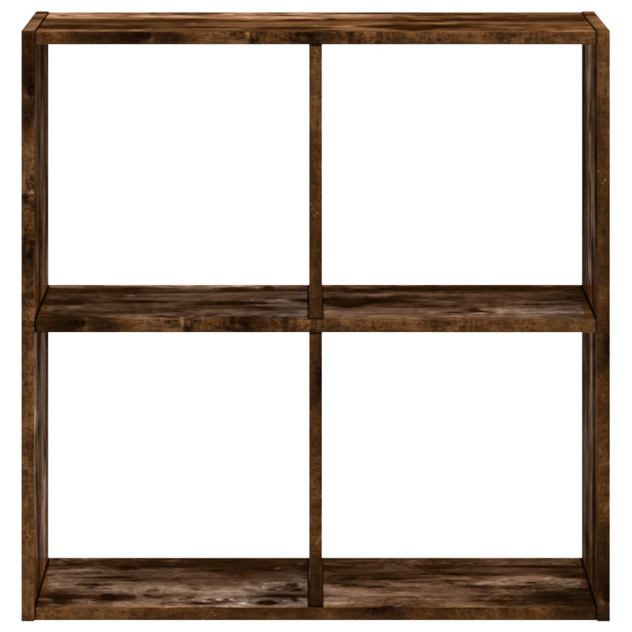 Boekenkast 68,5x32x68,5 cm bewerkt hout gerookt eikenkleurig