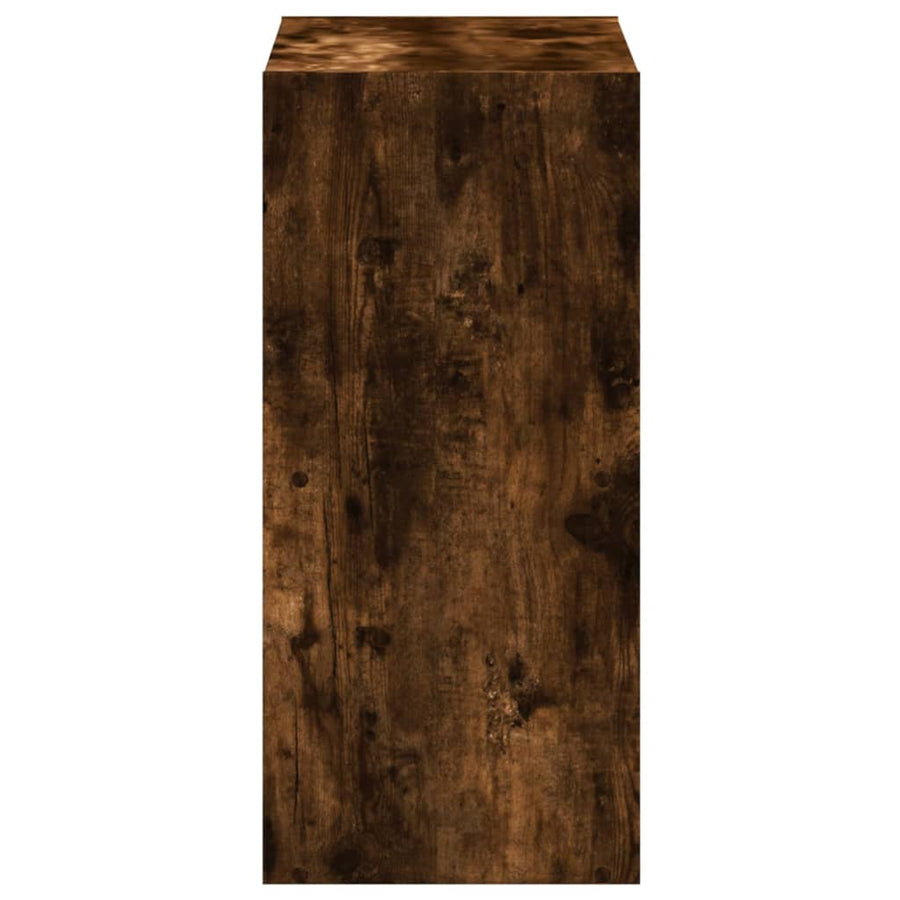 Boekenkast 68,5x32x68,5 cm bewerkt hout gerookt eikenkleurig