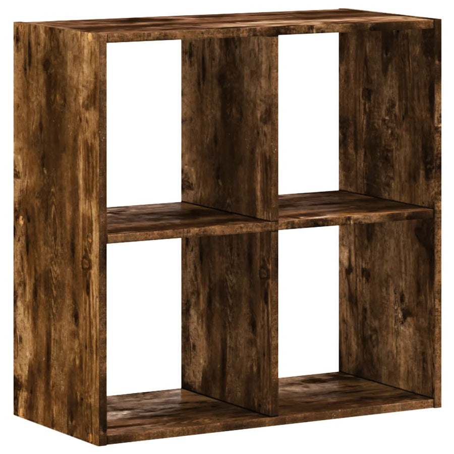 Boekenkast 68,5x32x68,5 cm bewerkt hout gerookt eikenkleurig