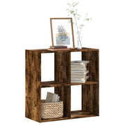 Boekenkast 68,5x32x68,5 cm bewerkt hout gerookt eiken