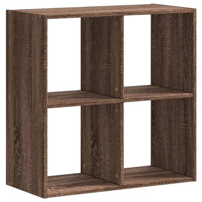Boekenkast 68,5x32x68,5 cm bewerkt hout bruin eikenkleur