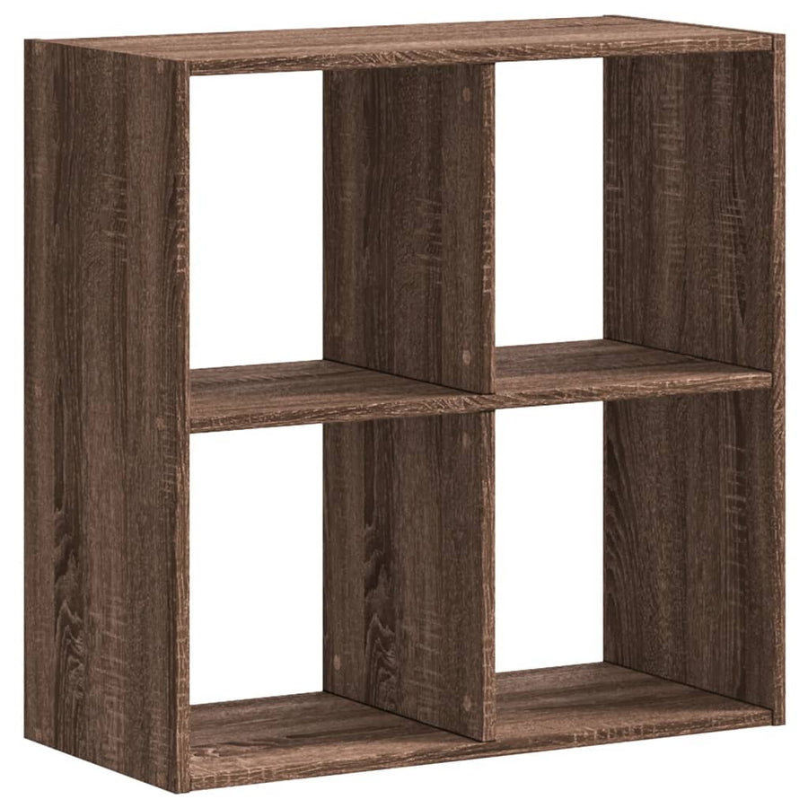Boekenkast 68,5x32x68,5 cm bewerkt hout bruin eikenkleur