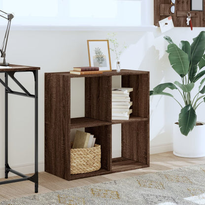Boekenkast 68,5x32x68,5 cm bewerkt hout bruin eikenkleur