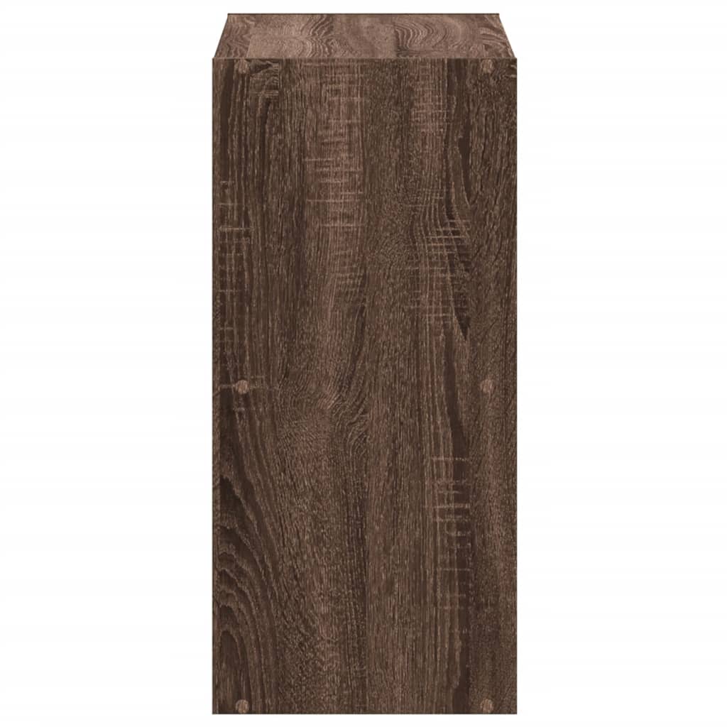 Boekenkast 68,5x32x68,5 cm bewerkt hout bruin eikenkleur