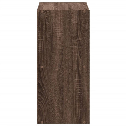 Boekenkast 68,5x32x68,5 cm bewerkt hout bruin eikenkleur