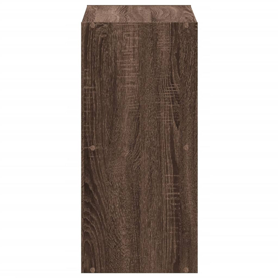 Boekenkast 68,5x32x68,5 cm bewerkt hout bruin eikenkleur