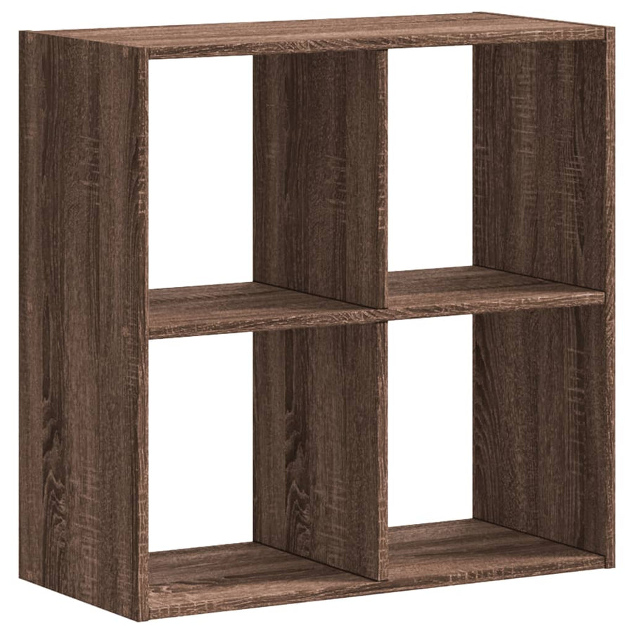 Boekenkast 68,5x32x68,5 cm bewerkt hout bruin eikenkleur