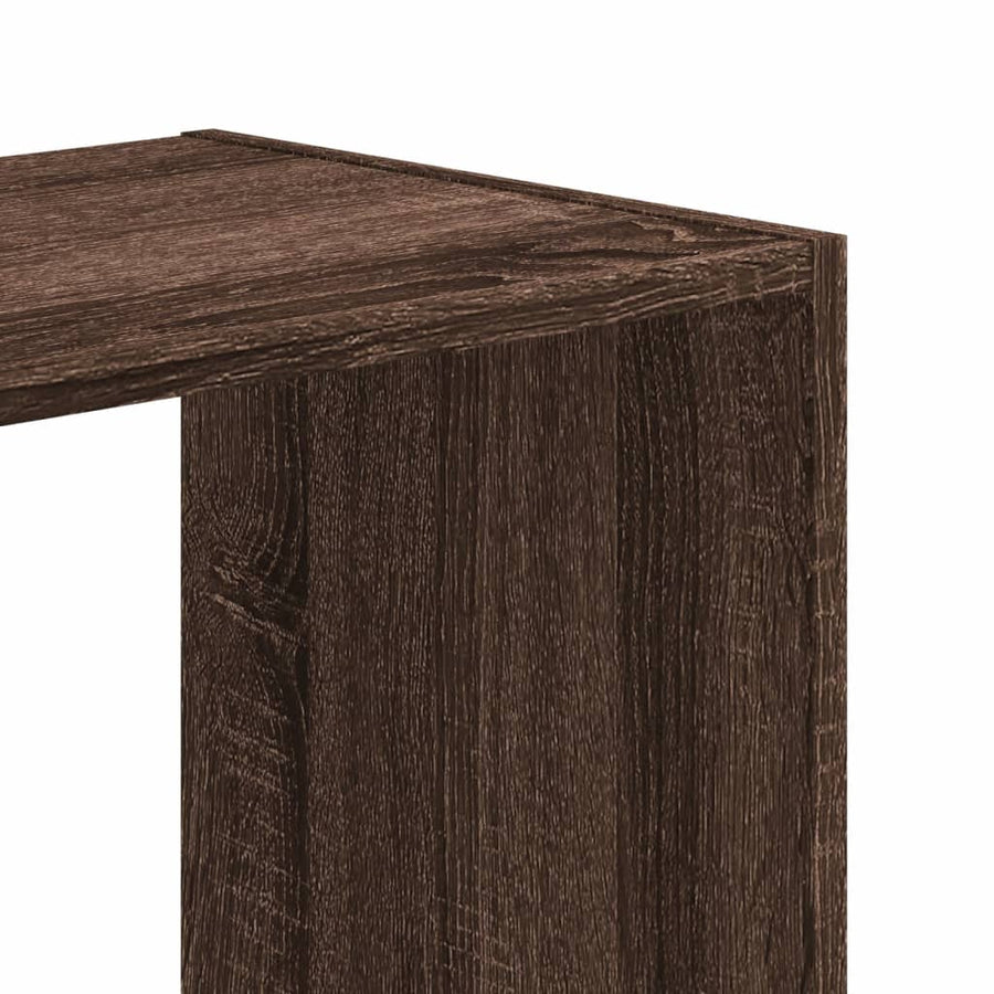 Boekenkast 68,5x32x68,5 cm bewerkt hout bruin eikenkleur
