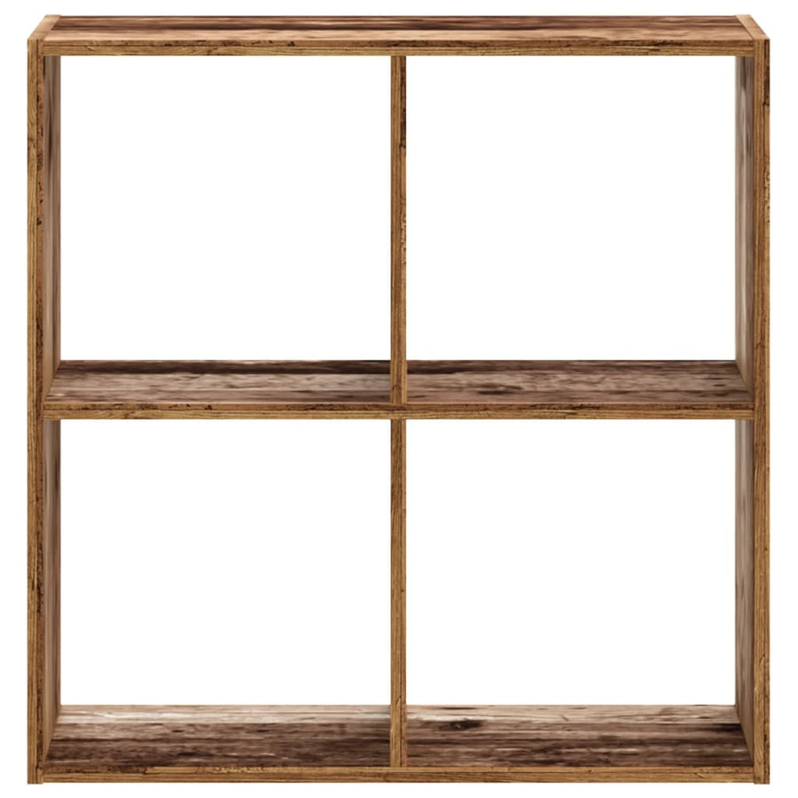 Boekenkast 68,5x32x68,5 cm bewerkt hout oud houtkleurig