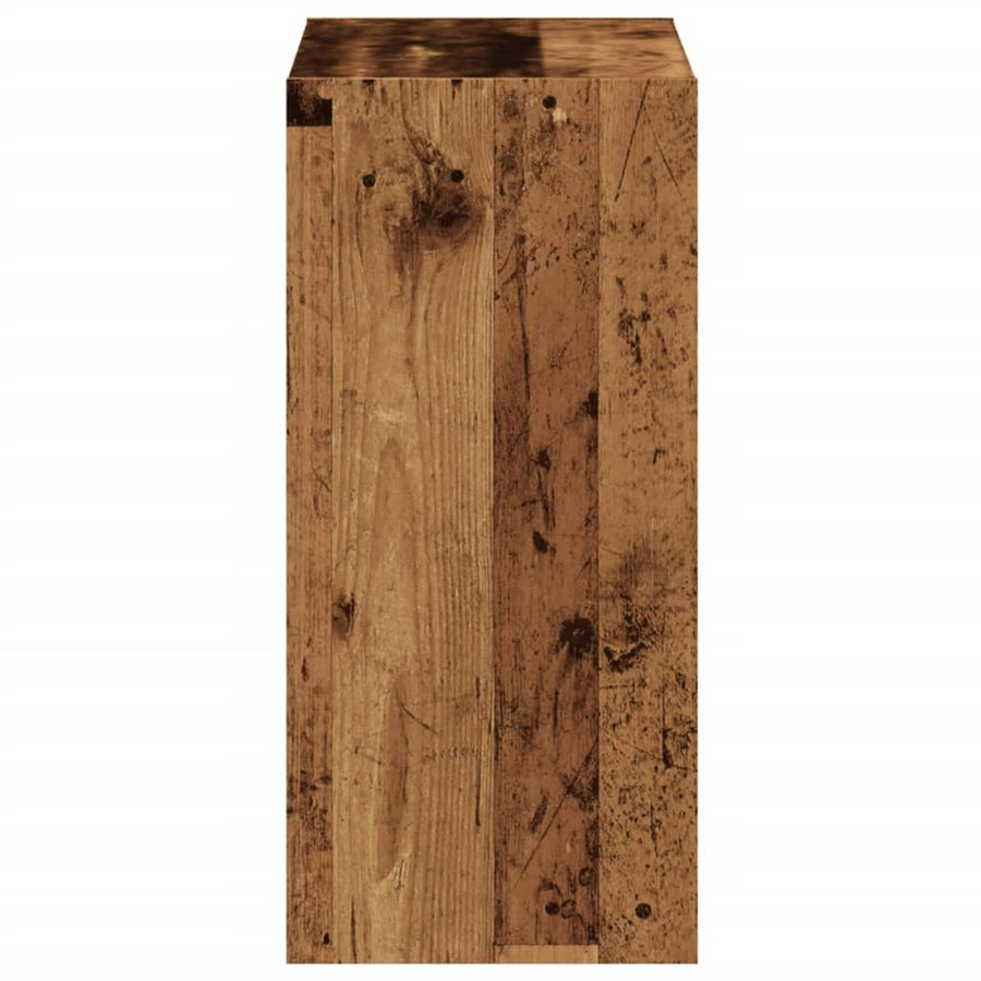 Boekenkast 68,5x32x68,5 cm bewerkt hout oud houtkleurig