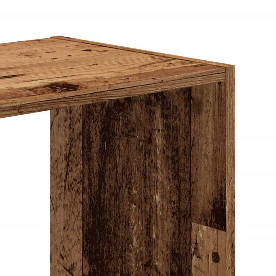 Boekenkast 68,5x32x68,5 cm bewerkt hout oud houtkleurig