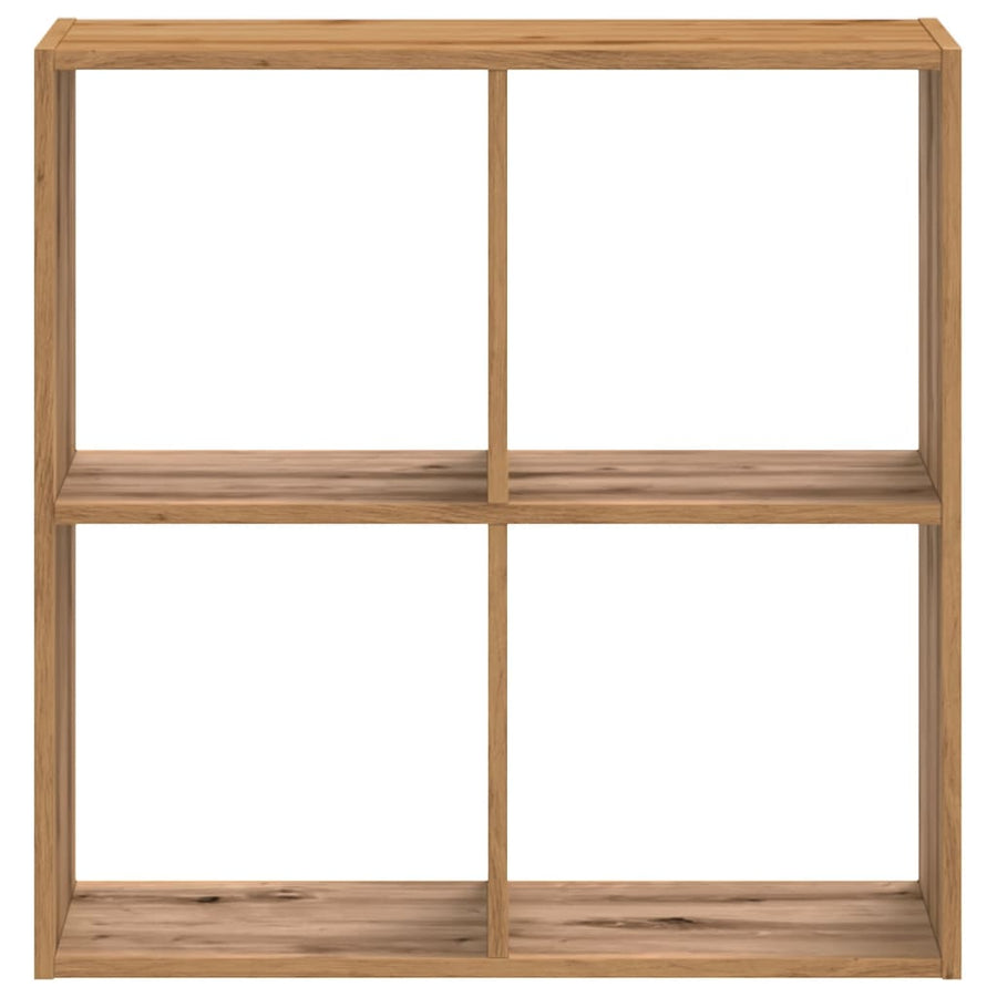 Boekenkast 68,5x32x68,5 cm bewerkt hout artisanaal eikenkleurig