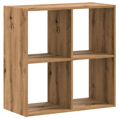 Boekenkast 68,5x32x68,5 cm bewerkt hout artisanaal eikenkleurig