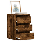 Chest of drawers 40x41x58 cm processed wood smoked oak-colored