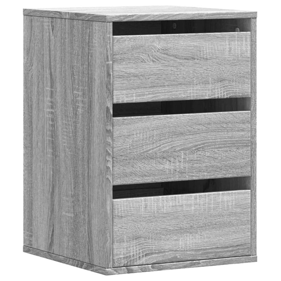 Ladekast 40x41x58 cm bewerkt hout grijs sonoma eikenkleurig