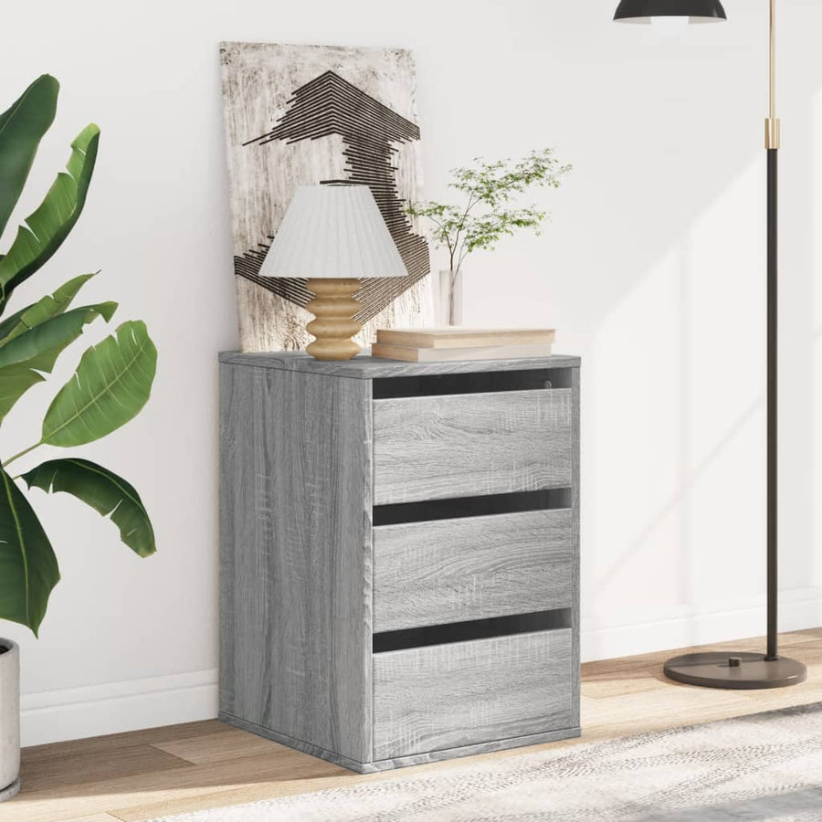 Ladekast 40x41x58 cm bewerkt hout grijs sonoma eikenkleurig