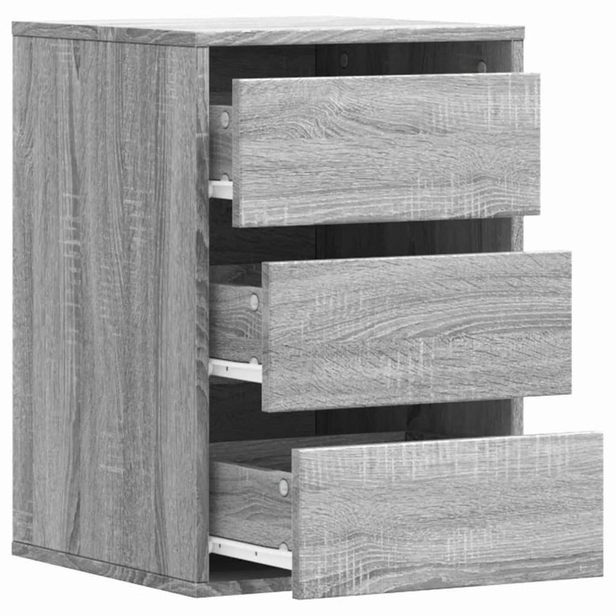 Ladekast 40x41x58 cm bewerkt hout grijs sonoma eikenkleurig