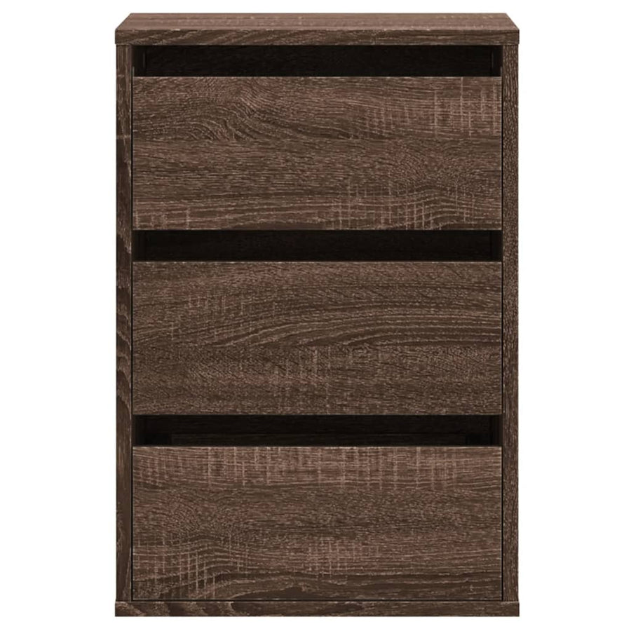 Ladekast 40x41x58 cm bewerkt hout bruin eikenkleurig