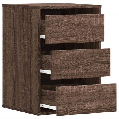 Ladekast 40x41x58 cm bewerkt hout bruin eikenkleurig