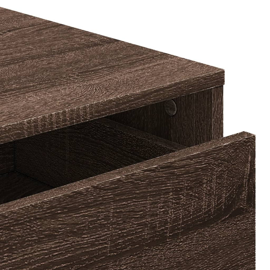Ladekast 40x41x58 cm bewerkt hout bruin eikenkleurig