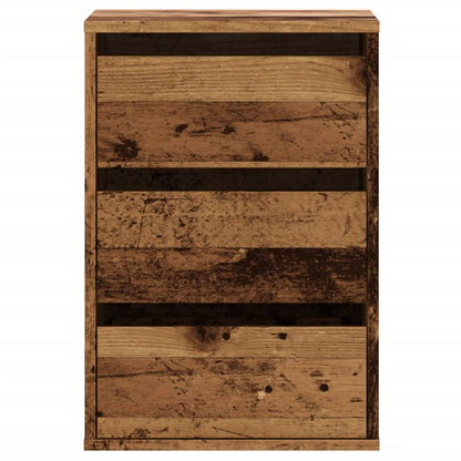 Ladekast 40x41x58 cm bewerkt hout oud houtkleurig