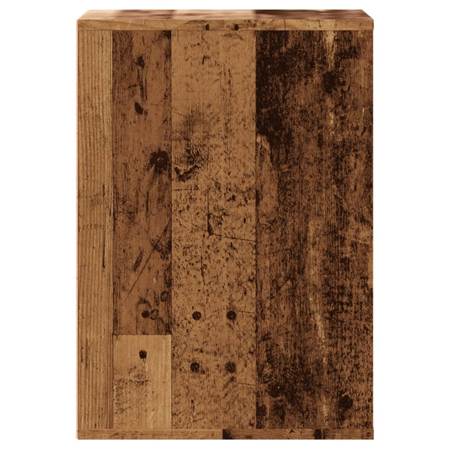 Ladekast 40x41x58 cm bewerkt hout oud houtkleurig