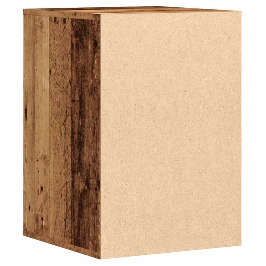 Ladekast 40x41x58 cm bewerkt hout oud houtkleurig