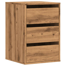 Ladekast 40x41x58 cm bewerkt hout artisanaal eikenkleurig