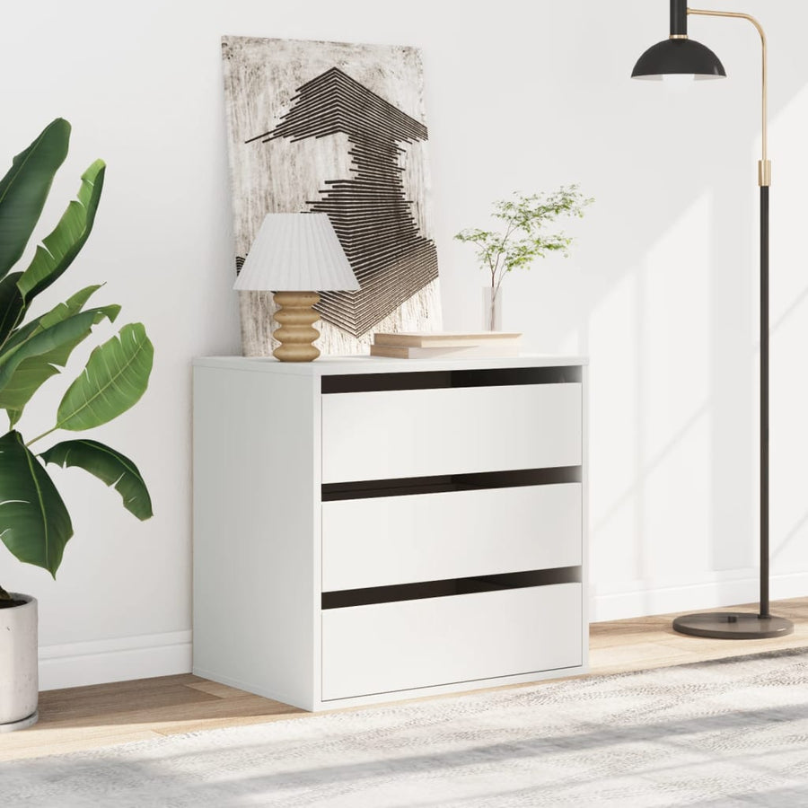 Ladekast 60x41x58 cm bewerkt hout wit