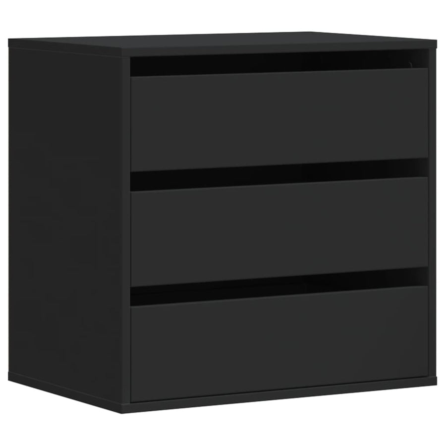 Ladekast 60x41x58 cm bewerkt hout zwart