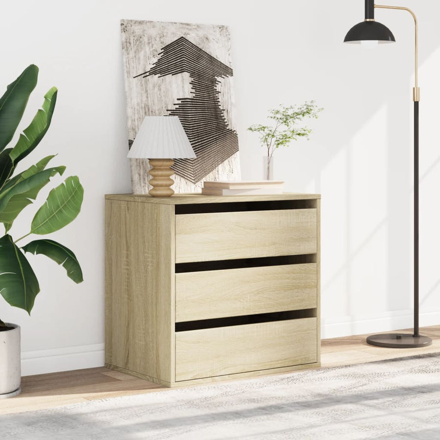 Ladekast 60x41x58 cm bewerkt hout sonoma eikenkleurig