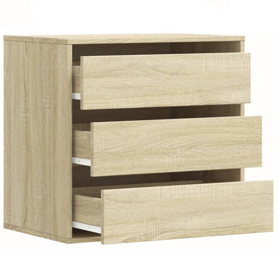 Ladekast 60x41x58 cm bewerkt hout sonoma eikenkleurig