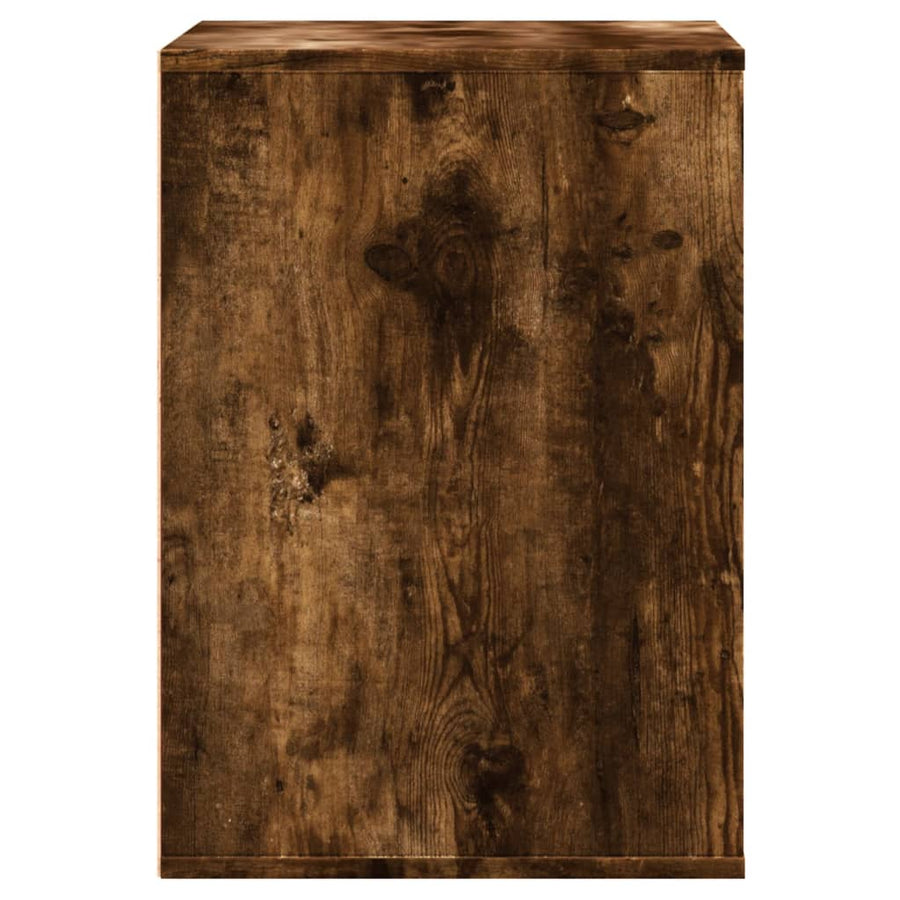 Ladekast 60x41x58 cm bewerkt hout gerookt eikenkleurig