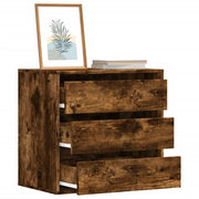 Ladekast 60x41x58 cm bewerkt hout gerookt eiken