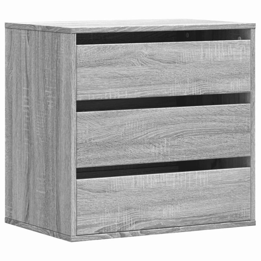 Ladekast 60x41x58 cm bewerkt hout grijs sonoma eikenkleurig