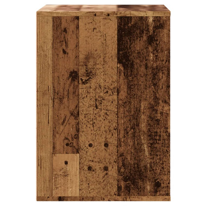 Ladekast 60x41x58 cm bewerkt hout oud houtkleurig