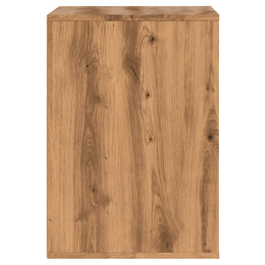 Ladekast 60x41x58 cm bewerkt hout artisanaal eikenkleurig